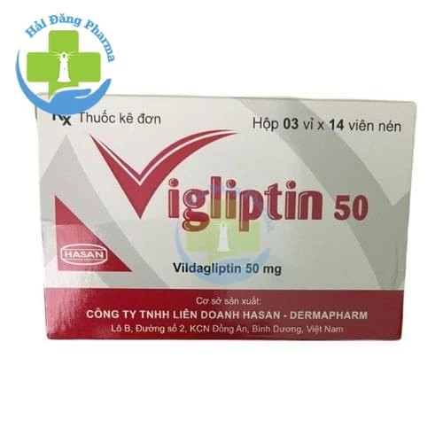 Vigliptin 50 - Hộp 3 vỉ x 14 viên